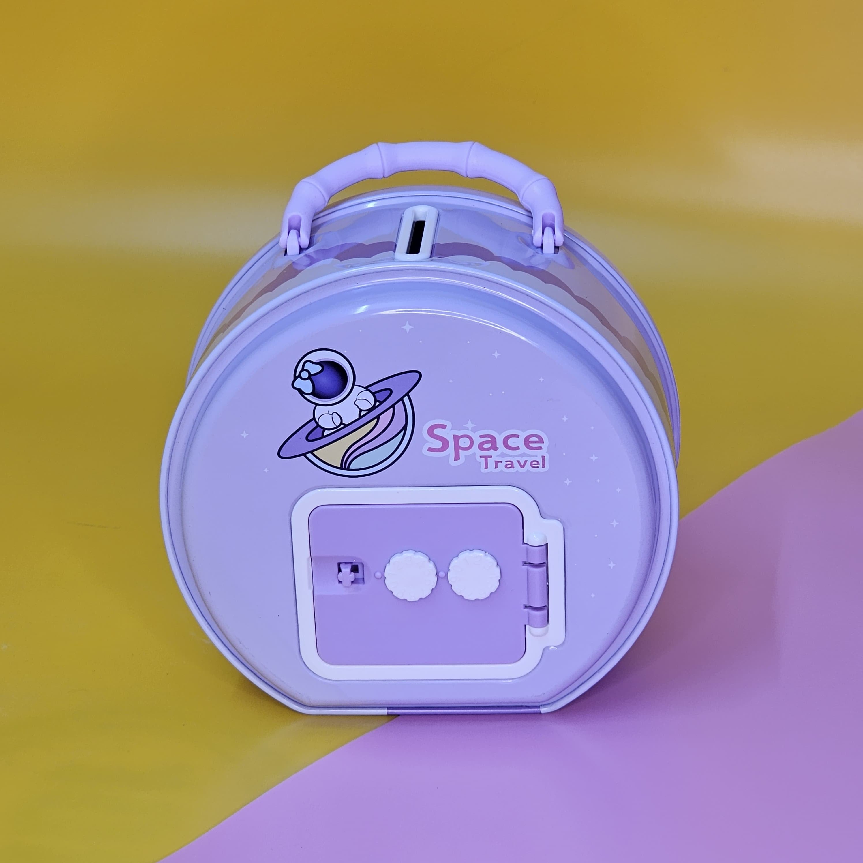 Space-Themed Metal Money Box with Lock & Key – Cute Astronaut & UFO Design Piggy Bank for Kids | Secure & Durable Savings Box with Transparent Coin Window | Ideal Return Gift for Birthdays, Parties & Special Occasions | Fun & Educational Gift for Children to Learn Money-Saving Habits | Available in Multiple Colors | Shop Now at www.usmile.toys
